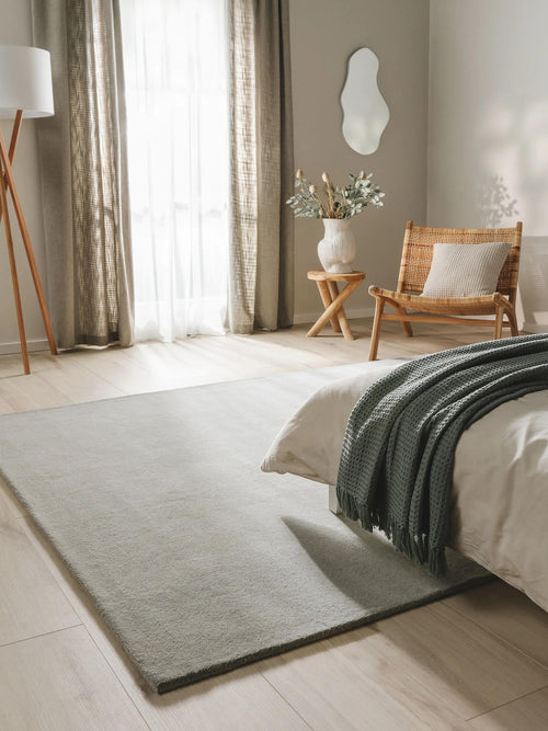 benuta wollen vloerkleed Bent - grijs - 120x170 cm