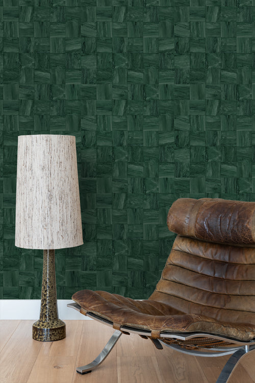 Origin Wallcoverings behang sloophout motief donkergroen - 50 x 900 cm - 347934 - vtwonen shop