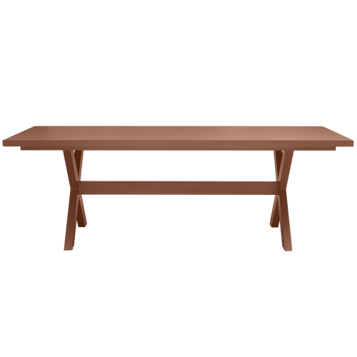 WOOOD picknicktafel tuin Delta - Aluminium - Terra - 75x220x105 - vtwonen shop