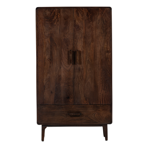 WOOOD opbergkast Liya - Mangohout - Donkerbruin - 150x85x35