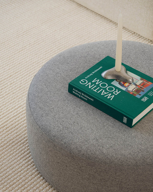 noo.ma Folk Pouf Wide - Baby Blue Wool