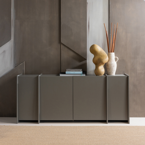 WOOOD dressoir 200 cm Brock - Essen Fineer - Warmgrijs - 85x200x44