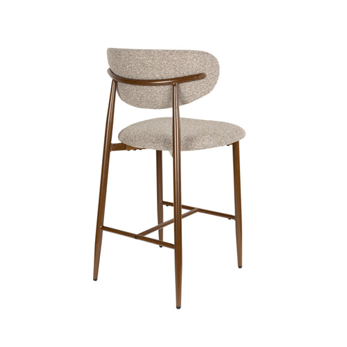Housecraft Living Noor Barkrukken rugleuning 66 cm Taupe - Set van 2