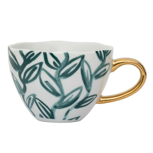 Urban Nature Culture Good Morning kopje Cappuccino/Tea Leaves - Aqua - 11x8cm