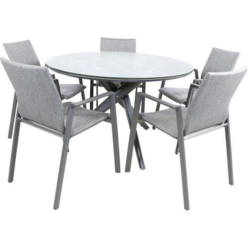 Lesli Living tuintafel Mojito - antraciet - Ø120x74cm