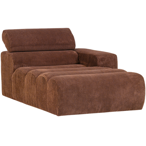 WOOOD chaise longue element arm rechts Novi - Ribstof - Terra - 86x109x173 - vtwonen shop