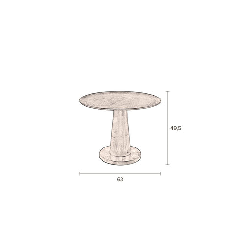 Dutchbone Brute Bijzettafel Rond 63 cm Zilver - vtwonen shop