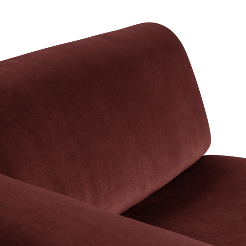 WOOOD chaise longue bank links Mojo Base - Velvet - K.bruin - 74x112x162