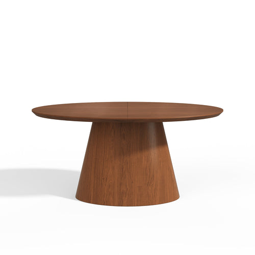 Premium Interiors - Uitschuifbare eettafel EBEN - multiplex licht walnoot 200cm