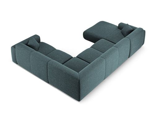 Cosmopolitan Design Panoramische hoekbank rechts Nolio 6-zits, chenille olie - 252x342x72cm