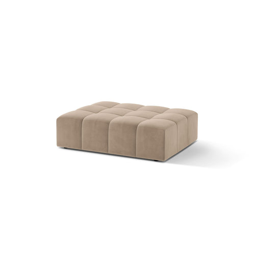 Cosmopolitan Design - Poef Chicago flueel beige - 84x102x42cm