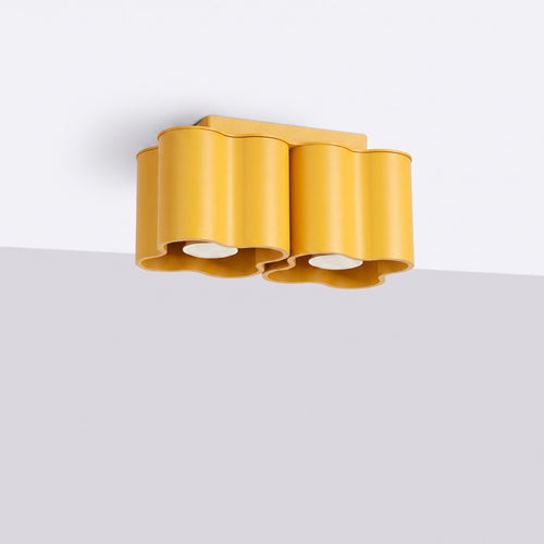 Sollux Lighting Plafondlamp OVIO 2 geel GU10 - 24,5x12x12cm
