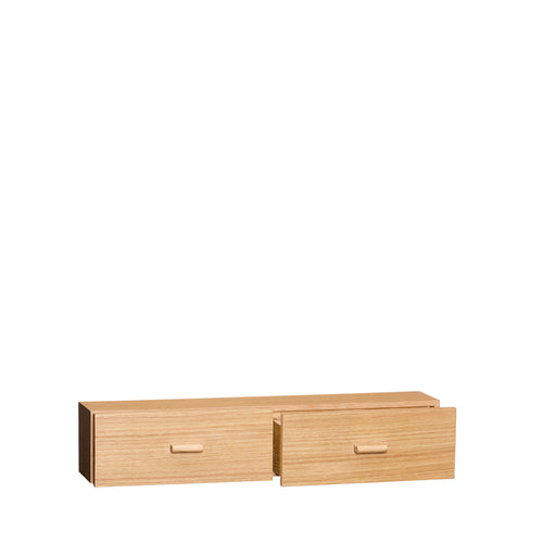 Hübsch plank Shuno - mdf/eikenfineer/eikenhout - 60x14xh12cm