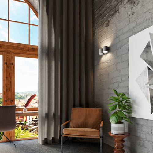 Sollux Lighting Wandlamp ORBIS 2 grijs - 26x12x10cm