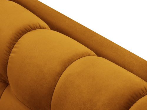 Cosmopolitan Design rechter hoekbank Bali 5-zits, flueel, geel - 185x293x75cm