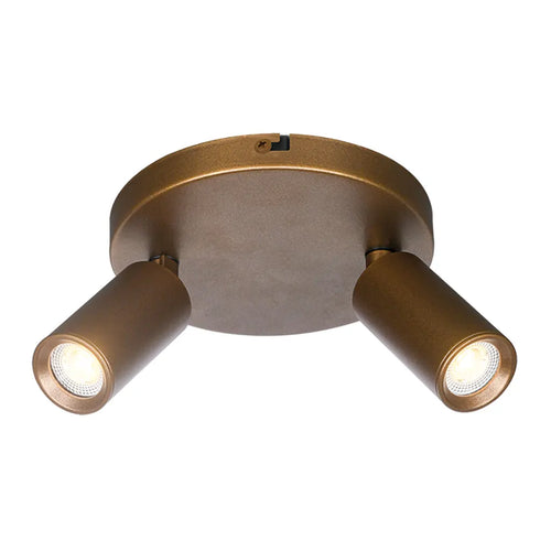 Freelight spot Scolo - 2 lichts - 15  x 12   cm - brons goud