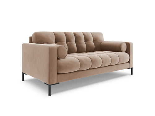Cosmopolitan Design Bank Bali 2-zits, flueel, beige - 96x152x75cm