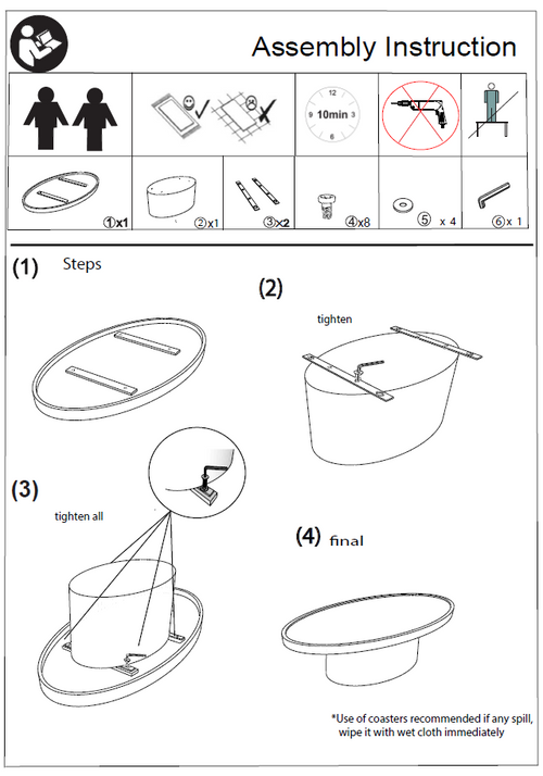 Giga Meubel Salontafel Tess - Ovaal - Beton/Betonlook - 120cm - vtwonen shop