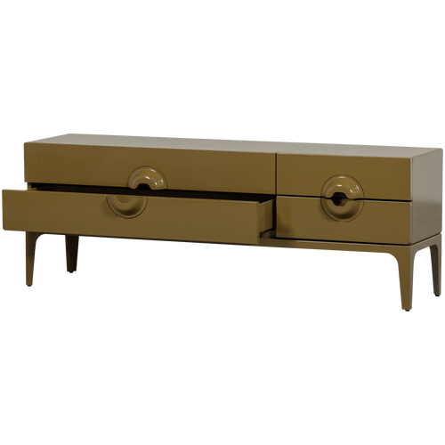 WOOOD tv meubel Merge - Eucalyptus hout - Honinggeel - 57x160x44 - vtwonen shop