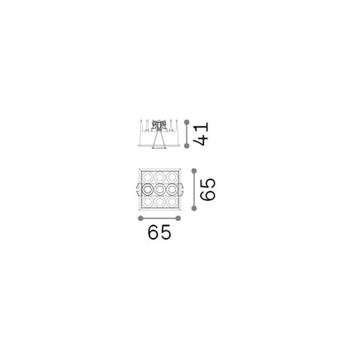Ideal Lux LIKA Inbouwspot zwart, 1x LED, 1050lm, 3000K