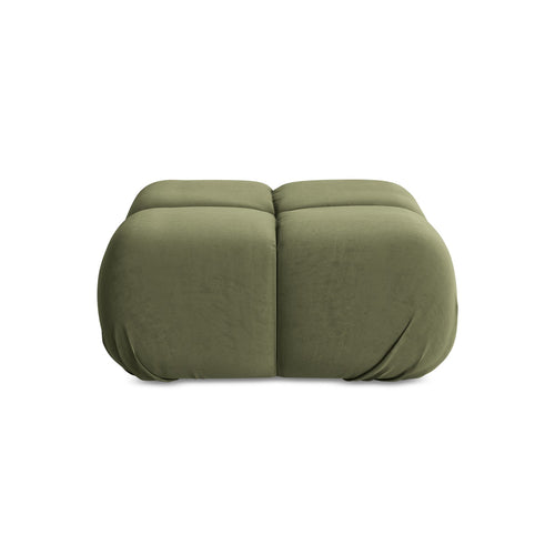 LaMiaSofa Poef Sanremo - velours - olijf - 95x95x41