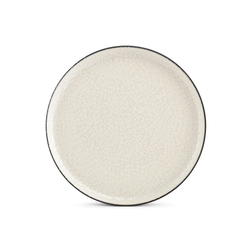 Ona - Plat bord 27cm wit Gravel - Set van 6