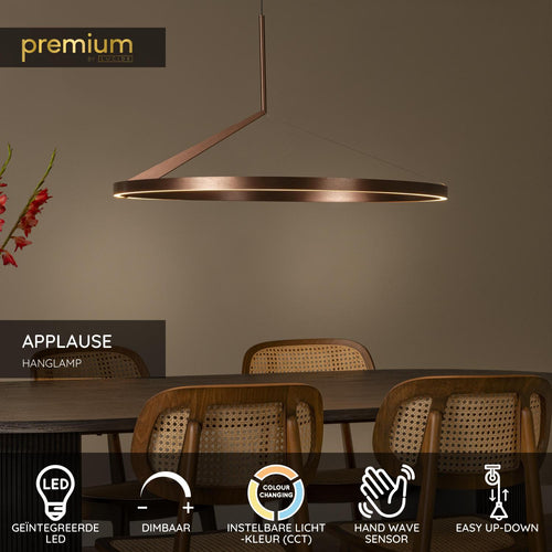 Lucide hanglamp APPLAUSE - Geïntegreerde LED - Koffie - vtwonen shop