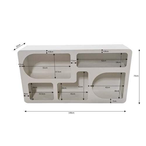 Kare Design Bookshelf Paco wit 75x140cm - vtwonen shop