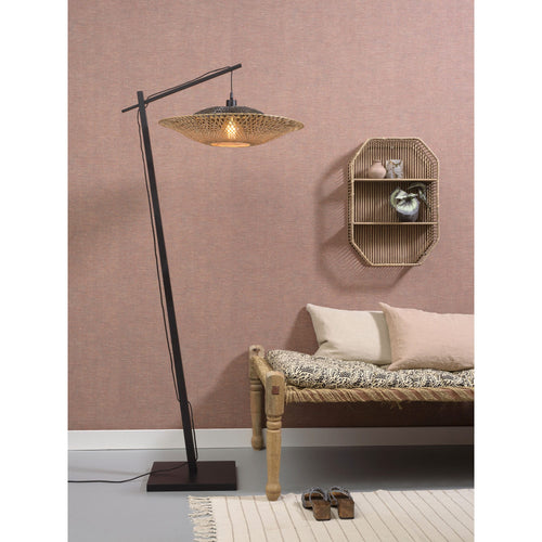 GOOD&MOJO vloerlamp Kalimantan - zwart - Ø60cm - vtwonen shop