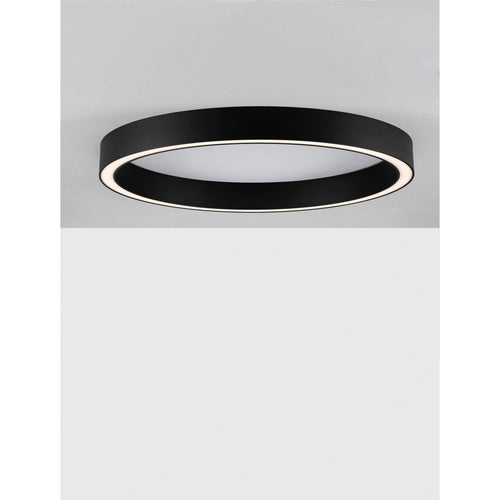 Nova Luce STING Geïntegreerde LED-plafondlamp, halfverzonken, zandkleurig zwart, Triac dimbaar, 50W, 2968lm, 3000K