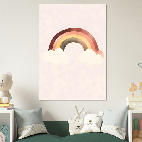 Artfulprints Poster Warme regenboog   - 30x40 cm - Meerkleurig