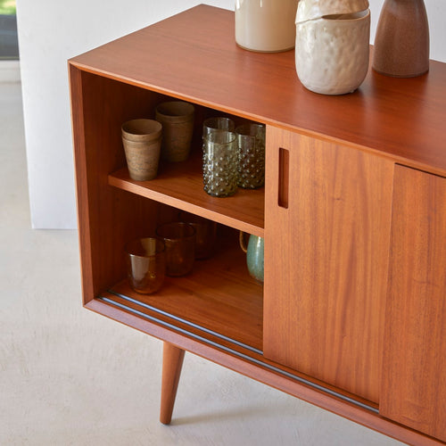 Tikamoon Massief mahoniehouten buffet 200 cm - Naturel