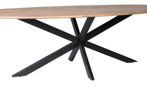 Livingfurn eetkamertafel - Ovaal - Acaciahout - 240 cm - bruin