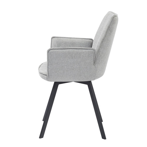 Livingfurn eetkamerstoel Louise Grey - stof - 1 stuk - vtwonen shop
