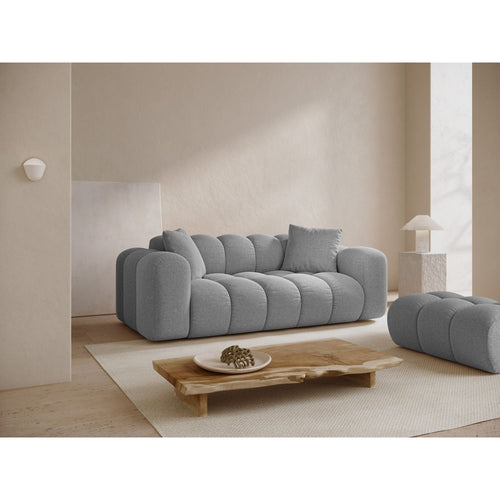 Cosmopolitan Design - Bank Treno 3-zits, chenille lichtgrijs - 94x210x70cm