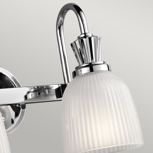 Elstead Cora - 2 Lichts Badkamer Wandlamp Gepolijst Chroom IP44, G9