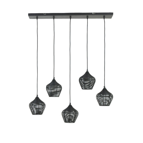 Light & Living hanglamp Alvaro - zwart - 100x20x122cm - vtwonen shop