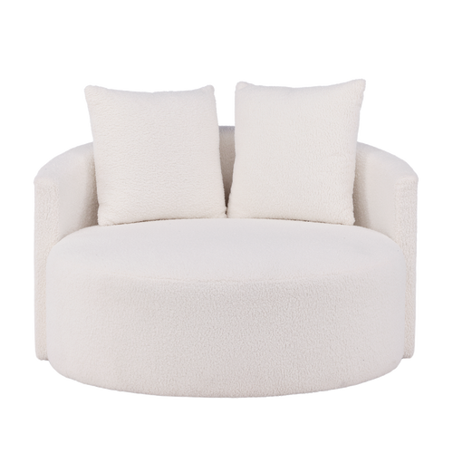 Nest living Kathleen loveseat teddystof wit - vtwonen shop