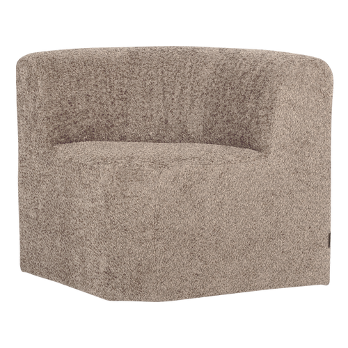 WOOOD eetbank hoek met rugleuning Mojo Base - Wollig - Donkerzand - 83x80x80