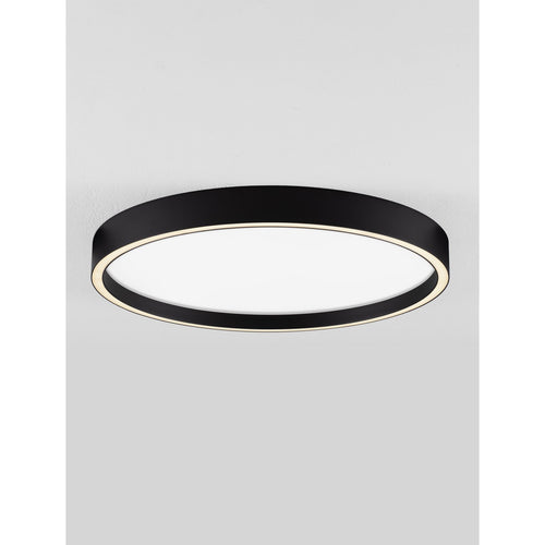 Nova Luce ISTOS Geïntegreerde LED-plafondlamp, halfverzonken, zandkleurig zwart, Triac dimbaar, 38W, 2363lm, 2700-3000K kleurtemperatuur.