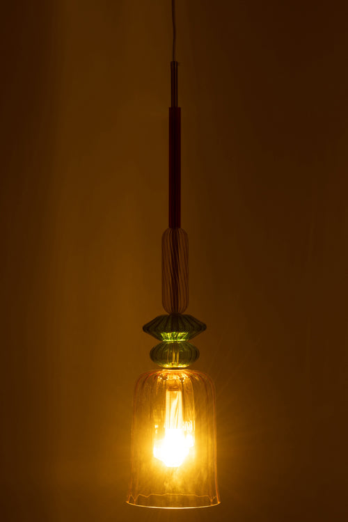 J-Line hanglamp Zoe - glas - mix