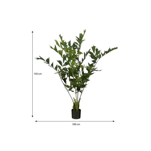 Mica Decorations Vissenstaart Palm Kunstplant in Pot - H150 x Ø100 cm - Groen
