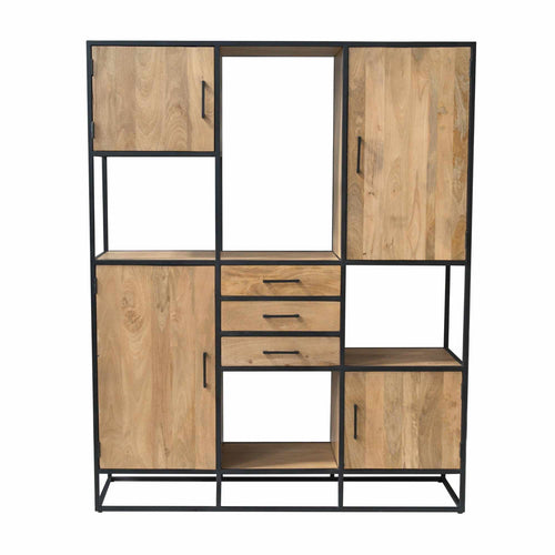 Starfurn Vakkenkast Dakota - Naturel Hout - 160x45x200cm