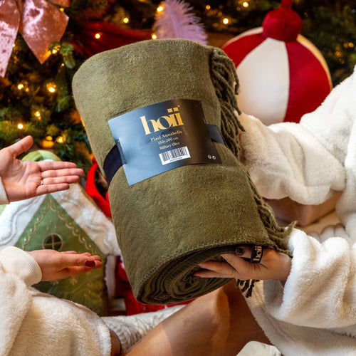 Hoii plaid Annabella - 150x200 cm - Effen kleur - Groen - vtwonen shop