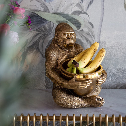 Kare Design Woonaccessoires gouden gorilla snede - vtwonen shop