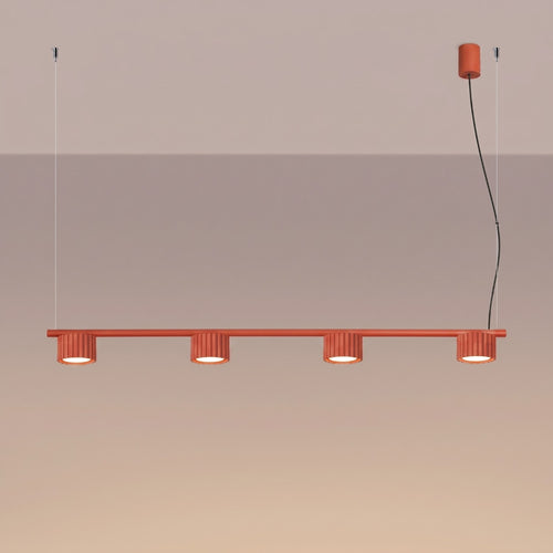 Sollux Lighting Kroonluchter AURA 4 rood Gx53 - 122x10x208cm