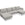 Cosmopolitan Design Panoramische bank Vienna 6-zits, structurele stof, lichtgrijs - 170x350x95cm