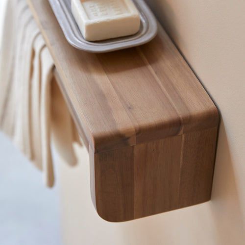 Tikamoon Wandhanddoekrek van massief acaciahout 60 cm - Naturel - vtwonen shop