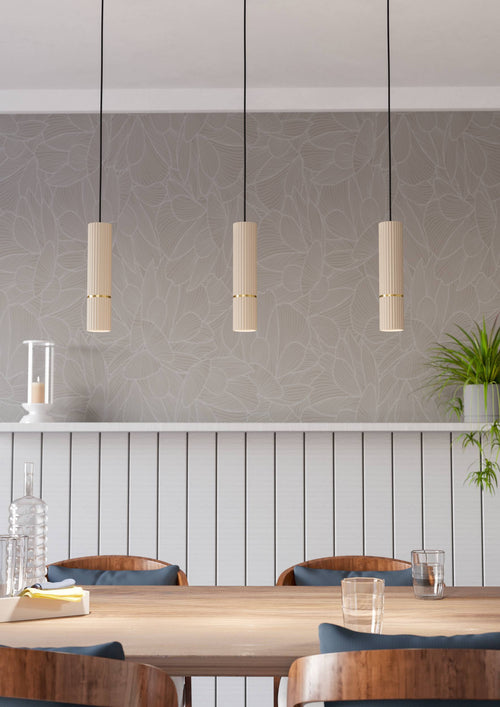 EGLO hanglamp Caminia - gu10 - 77 cm - zandkleur/beige/goud