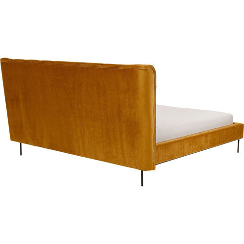 Kare Design Bed Audrey 180x200cm fluweel oker